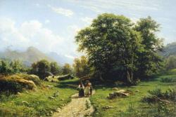 "Швейцарский пейзаж".1866.